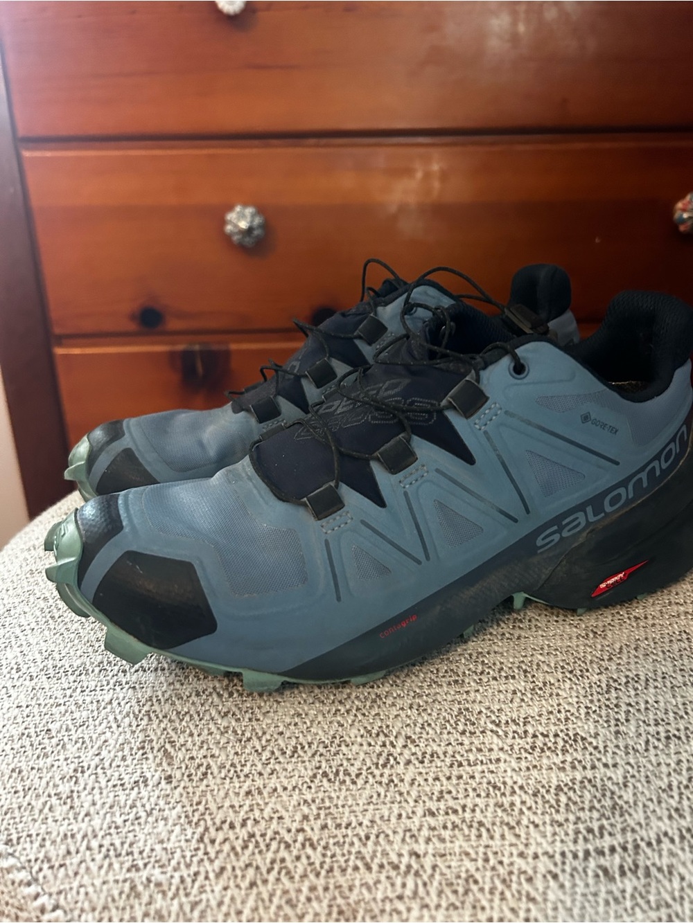 Salomon Trail Running Shoes in Blue and Black - Picture 3 of 5